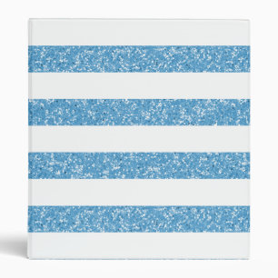 Sparkle Glitter Look Stripes Binder (1 in)