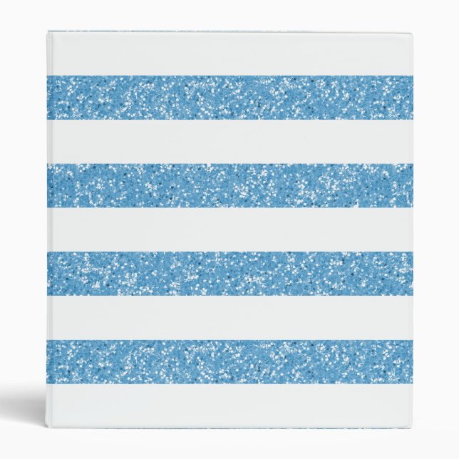 Sparkle Glitter Look Stripes Binder (1 in) (Front)