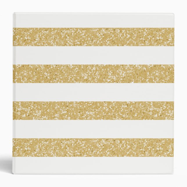 Sparkle Glitter Look Stripes Binder (2 in) (Front)