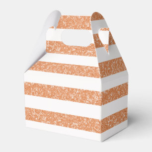 Sparkle Glitter Look Stripes Favor Boxes