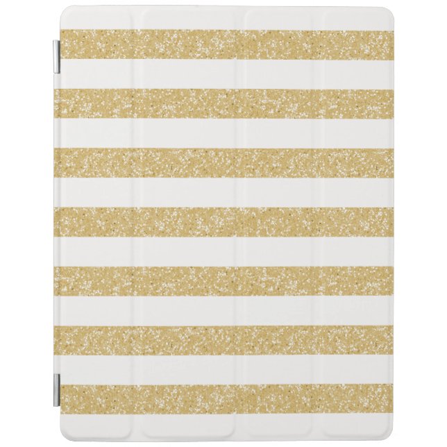 Sparkle Glitter Look Stripes iPad Cover (Front)