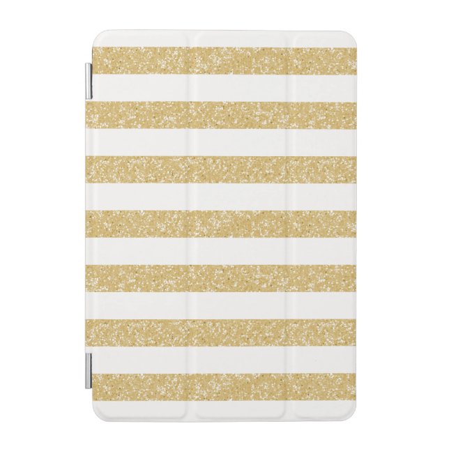 Sparkle Glitter Look Stripes iPad Mini Cover (Front)