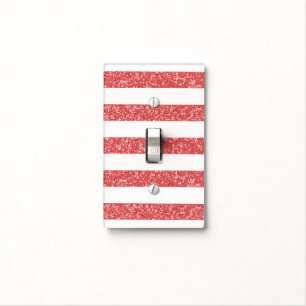 Sparkle Glitter Look Stripes Light Switch Cover