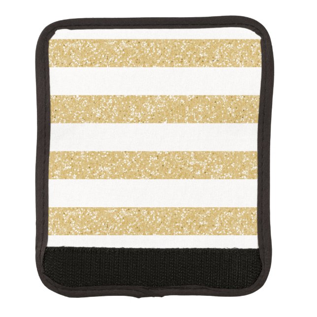 Sparkle Glitter Look Stripes Luggage Handle Wrap (Front)