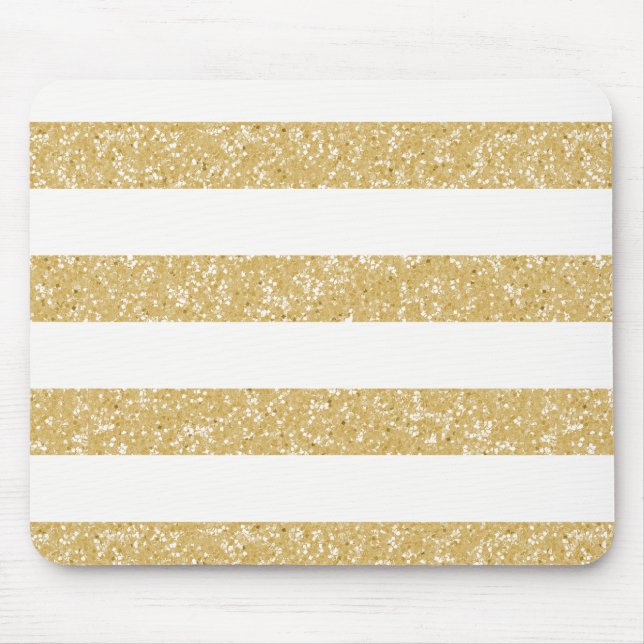 Sparkle Glitter Look Stripes Mousepad (Front)