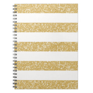 Sparkle Glitter Look Stripes Notebook
