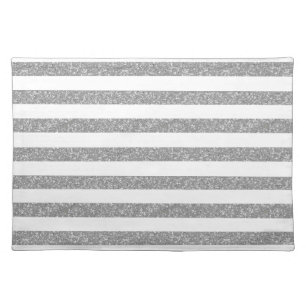 Sparkle Glitter Look Stripes Placemat