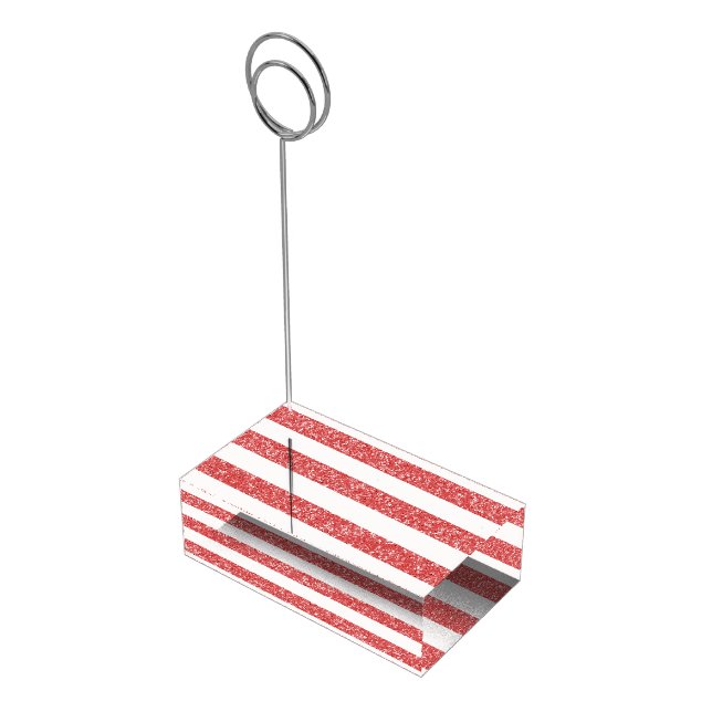 Sparkle Glitter Look Stripes Table Card Holder (Corner)
