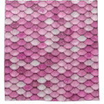 Sparkle Glitter Pink Purple Mermaid Scales Shower Curtain at Zazzle