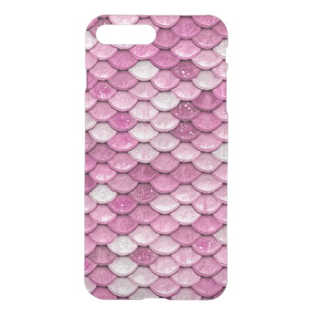 Sparkle Glitter Pink Rose Gold Mermaid Scales Iphone 8 Plus/7 Plus Cas