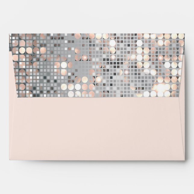 Sparkle Glitter Sequins Glam Invitation Envelopes (Back (Top Flap))