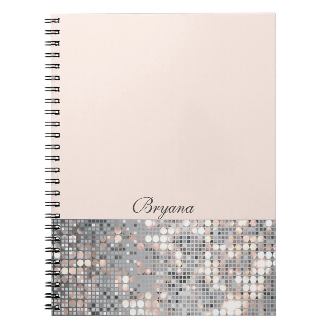 Sparkle Glitter Sequins Glamor Notebook Journal (Front)