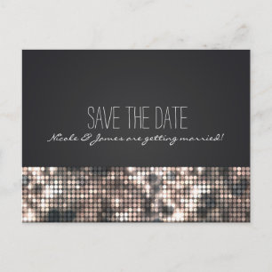 Sparkle Glitter Sequins Glamour Black Postcard