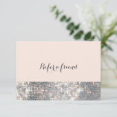 Sparkle Glitter Sequins Glamour Glam Referral Card (Standing Front)