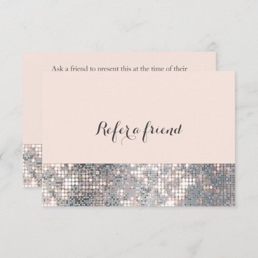 Sparkle Glitter Sequins Glamour Glam Referral Card (Front/Back)