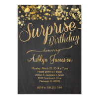 Sparkle Glitter Surprise Birthday Invitation