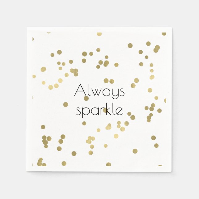 Sparkle Gold Confetti Paper Napkins (Front)