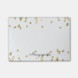 Sparkle Gold Confetti Post-it Notes