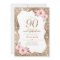 Sparkle gold glitter and pink floral 90th birthday