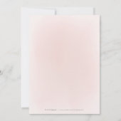 Sparkle gold glitter and pink floral wedding invitation (Back)