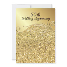 Sparkle Golden 50th Wedding Anniversary
