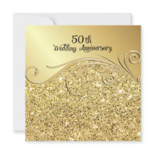 Sparkle Golden 50th Wedding Anniversary