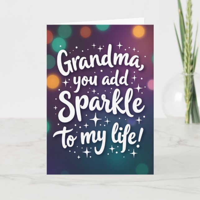 Sparkle Grandma Mothers Day Card (Front)
