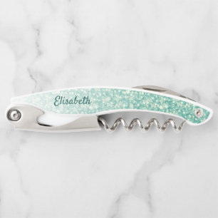 Sparkle Green Glitter Waiter's Corkscrew