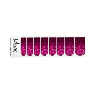 Sparkle heart minx nail art