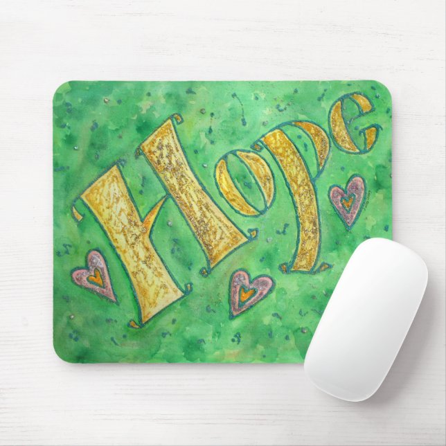 Sparkle Hope Word Art Custom Design Mousepad (With Mouse)