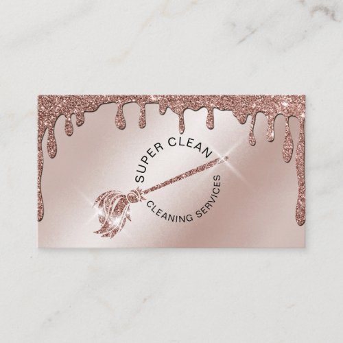 Sparkle Housekeeping Services Classy Modern Maid B Business Card