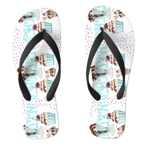 Sparkle ice cream flipflop flip flops