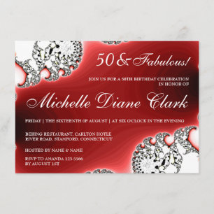 Sparkle Jewelry Red Women's Birthday Invite