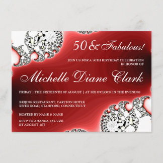 Sparkle Jewelry Red Women's Birthday Invite