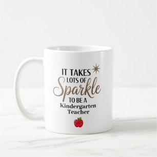 Sparkle Kindergarten Teacher Personalized Coffee Mug