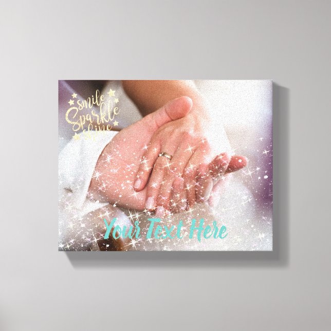 Sparkle Light Effect Overlay Glitter Photo Canvas Print (Front)