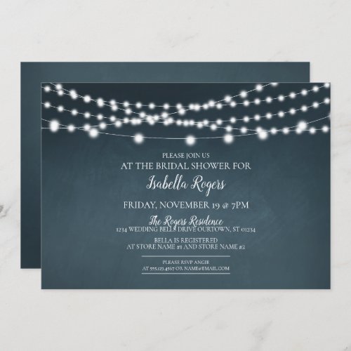 Sparkle Lights Bridal Shower Invitation