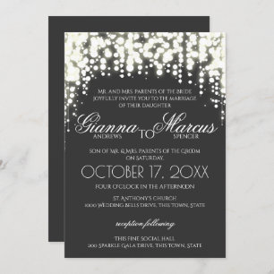 Sparkle Lights Gala Wedding Invitation