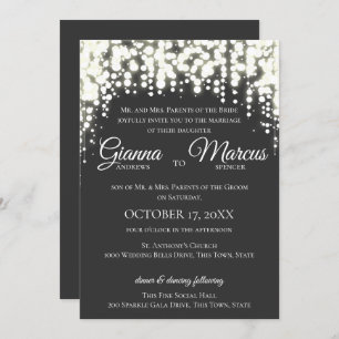 Sparkle Lights Gala Wedding Invitation