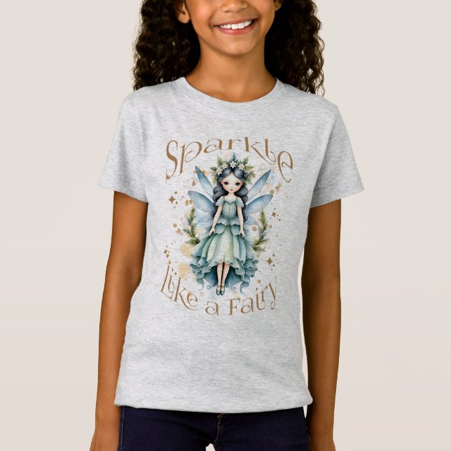 Sparkle Like a Fairy Gray T-Shirt (Front)