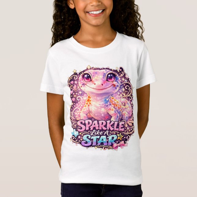 SPARKLE LIKE A STAR - Gecko fine jersey T-shirt (Front)