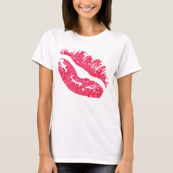 Sparkle Lips Tshirt by funny_tshirt at Zazzle