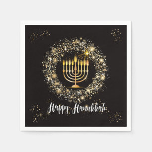 Sparkle Menorah Hanukkah Napkins
