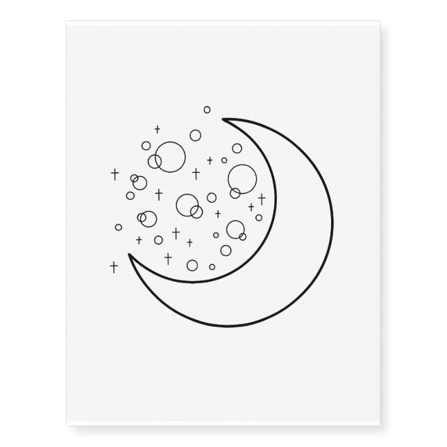 Sparkle Moon Temporary Tattoos (Front)