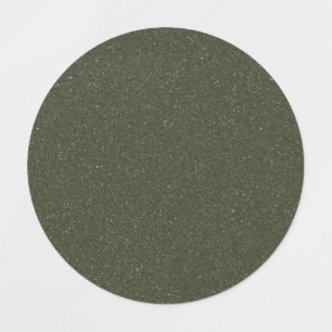 Sparkle Moss Green Circle Labels – Custom