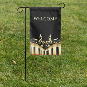 Sparkle Music Keyboard Garden Flag