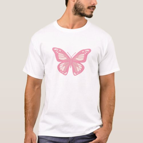 sparkle pastel pink butterfly  T_Shirt