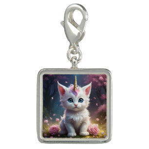 "Sparkle Paws: The Enchanting Unicorn Kitten" Charm