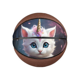 "Sparkle Paws: The Enchanting Unicorn Kitten" Mini Basketball