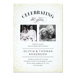 Sparkle Photo Wedding Anniversary Invitations